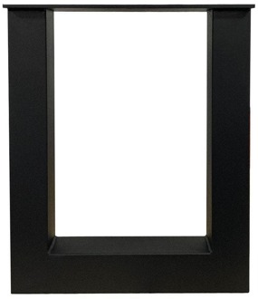 Furniture Legs Europe Stalen U tafelpoot zwart 36 bij 4 cm en hoogte 42 cm (6 x 6 cm) - 2 stuks