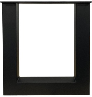Furniture Legs Europe Stalen U tafelpoot zwart 38 bij 6 cm en hoogte 43 cm (6 x 6 cm) - 2 stuks