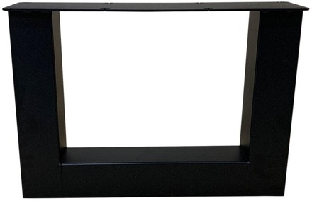 Furniture Legs Europe Stalen U tafelpoot zwart 55 bij 8 cm en hoogte 40 cm (8 x 8 cm) - 2 stuks