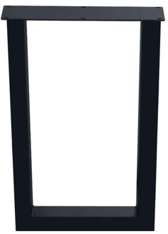 Furniture Legs Europe Stalen U tafelpoot zwart 60 bij 8 cm en hoogte 90 cm (8 x 8 cm)