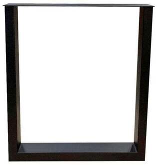 Furniture Legs Europe Stalen U tafelpoot zwart 70 bij 8 cm en hoogte 72 cm (8 x 4 cm)