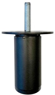Furniture Legs Europe Stalen verstelbare meubelpoot zwart rond ø 3 cm en hoogte 6,5 cm (M8)