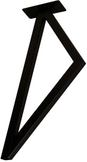 Furniture Legs Europe Stalen vlinder zwart vlinder 36 bij 4 cm en hoogte 72 cm (4 x 4 cm)