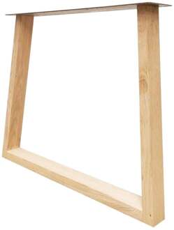 Furniture Legs Europe Taps lopende eikenhouten tafelpoot 90 bij 8 cm en hoogte 72 cm (8 x 4 cm) Houtskleur