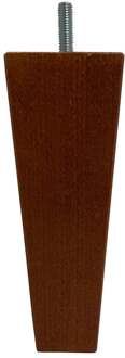Furniture Legs Europe Tapse bruine houten meubelpoot 16 cm (M8)