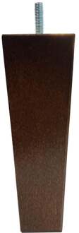 Furniture Legs Europe Tapse donker bruine houten meubelpoot 16 cm (M8)