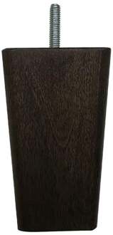 Furniture Legs Europe Vierkanten bruine houten meubelpoot 10 cm (M8)