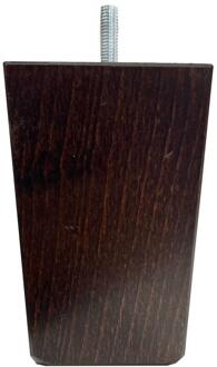 Furniture Legs Europe Vierkanten bruine houten meubelpoot 11,5 cm (M8)