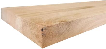 Furniture Legs Europe Wandplank eiken 100 bij 30 cm van 4 cm dik massief hout met rechte randen Houtskleur