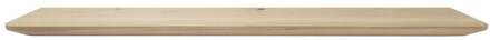 Furniture Legs Europe Wandplank eiken 120 bij 20 cm van 3 cm dik massief hout met verjongde facetrand - Zwevend te monteren Houtskleur