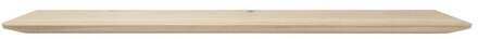 Furniture Legs Europe Wandplank eiken 140 bij 20 cm van 3 cm dik massief hout met verjongde facetrand - Zwevend te monteren Houtskleur