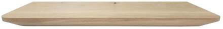 Furniture Legs Europe Wandplank eiken 60 bij 20 cm van 3 cm dik massief hout met verjongde facetrand - Zwevend te monteren Houtskleur