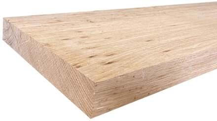Furniture Legs Europe Wandplank oud eiken 60 bij 20 cm van 4 cm dik massief hout met rechte randen Houtskleur