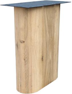 Furniture Legs Europe Wang eiken hout 50 bij 21 cm en hoogte 73,5cm - 2 stuks Houtskleur