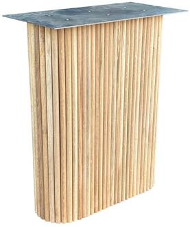 Furniture Legs Europe Wang eiken hout ribbel 55 bij 20 cm en hoogte 73,5cm - 2 stuks Houtskleur