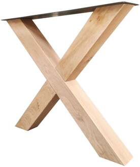 Furniture Legs Europe X-poot massief eikenhout 82 bij 10 cm en hoogte 73 cm (10 x 10 cm) Houtskleur