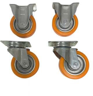 Furniture Legs Europe Zwaarlast wielen set van 4 rond Ø 10 cm en hoogte 13 cm