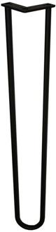 Furniture Legs Europe Zwarte hairpin tafelpoot hoogte 71 cm