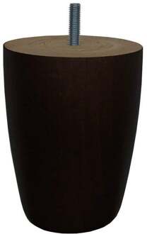 Furniture Legs Europe Zwarte houten ronde meubelpoot 12 cm (M8)
