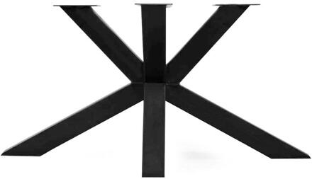 Furniture Legs Europe Zwarte stalen matrix tafelpoot 73 cm (koker 10 x 10)