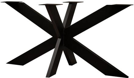 Furniture Legs Europe Zwarte stalen matrix tafelpoot hoogte 72 cm en breedte 140 cm (koker 10 x 4)