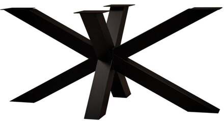 Furniture Legs Europe Zwarte stalen matrix tafelpoot hoogte 73 cm en breedte 180 cm (koker 10 x 10)