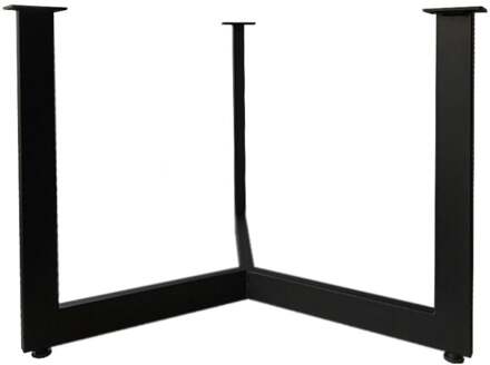 Furniture Legs Europe Zwarte stalen salontafel onderstel hoogte 37 cm en diameter 59 cm (40 x 20 mm)