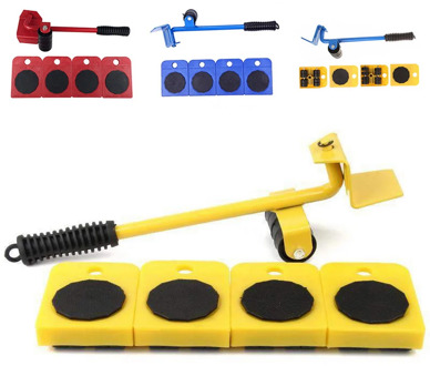 Furniture Lifter Heavy Professional Roller Move Tool Set Wheel Bar Mover Sliders Transporter Kit Trolley for 100Kg/220Lbs
