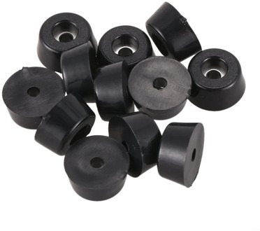 Furniture Non-slip Tapered Rubber Feet Washer 22mm x 10mm 12 Pcs