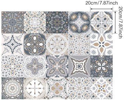 Furniture Unique Tile Sticker 20pcs Self Adhesive Waist Line Wall Decals Waterproof Tile Floor Stickers Mural A / 20x20CM