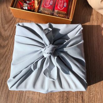 Furoshiki 48Cm Milieuvriendelijke Polyester Stof licht blauw