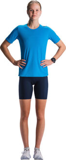 Fusion Run Shirt Korte Legging Set Dames blauw