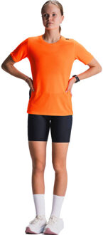 Fusion Run Shirt Korte Legging Set Dames oranje