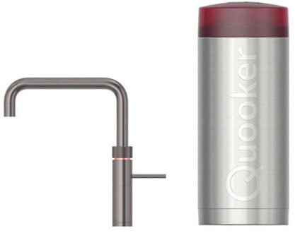 Fusion Square kokendwaterkraan - draaibare uitloop - Combi+ reservoir - Warm / kokend water - Gun metal 22+FSGME Gunmetal