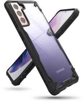 Fusion X Backcase Hoesje Samsung Galaxy S21 Plus - Zwart