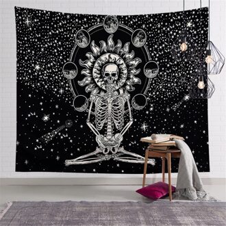 Fuwatacchi Skelet Muur Opknoping Wandtapijten Astronaut Gedrukt Decoratieve Tapijt Doek Thuis Wandbekleding Yoga Mat 95*73Cm HGSFZ0105ABCB