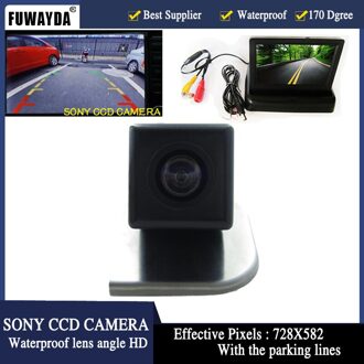 FUWAYDA PARKING SONY CCD HD Auto Achteruitrijcamera 4.3 inch auto Achteruitkijkspiegel Monitor Voor Ford Focus Hatchback/Sedan