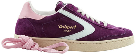 Fuxia Suede Sneakers Valsport 1920 , Purple , Dames - 39 Eu,38 Eu,37 EU