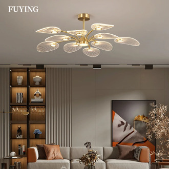 Fuying Modern Nordic Luxury Chandelier LED three colors dimming Living Room Dining Room Hotel Bedroom Home Indoor Lighting