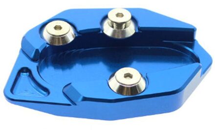 FX CNC Aluminium Motorfiets Kickstand Footside Side Stand Extension Englarger Plaat Pad VOOR YAMAHA TMAX530 tmax530 blauw