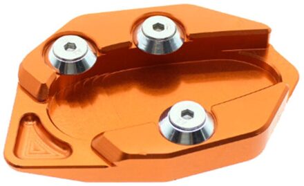 FX CNC Aluminium Motorfiets Kickstand Footside Side Stand Extension Englarger Plaat Pad VOOR YAMAHA TMAX530 tmax530 oranje