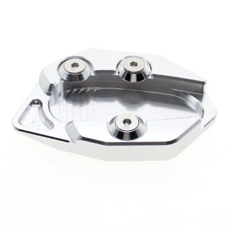 FX CNC Aluminium Motorfiets Kickstand Footside Side Stand Extension Englarger Plaat Pad VOOR YAMAHA TMAX530 tmax530 zilver