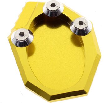 FX CNC Motorfiets Kickstand Footside Side Stand Extension Englarger Plaat Pad Voor Kawasaki KLX250 VERSYS 650 goud