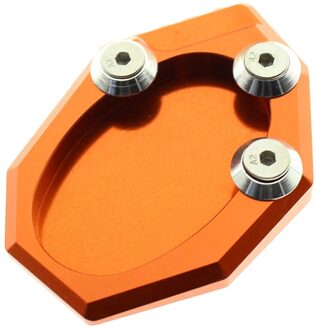 FX CNC Motorfiets Kickstand Footside Side Stand Extension Englarger Plaat Pad Voor Kawasaki KLX250 VERSYS 650 oranje