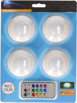 FX Light LED Nachtlampjes set van 4x - draadloos - multi kleuren - kinderkamer - incl. afstandsbediening