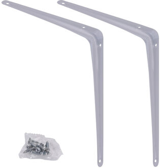 FX Tools 10x Plankdrager/planksteunen wit 25 x 30 cm tot 13 kg inclusief schroeven