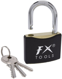 FX Tools 1x Hangslot 50mm metaal zwart - Hangsloten