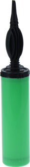 FX Tools Ballonnen opblaaspomp met opzetstuk - kunststof - 28 cm - groen - opblazen - hulpmiddelen