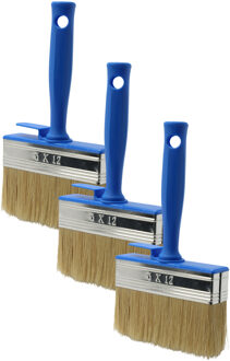 FX Tools Blokkwast van 12 x 3 cm - 5x - schilderen - verfspullen - dikke kwasten - kunststof