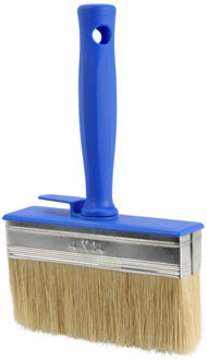 FX Tools Blokkwast van 14 x 4 cm - schilderen - verfspullen - dikke kwasten - kunststof Blauw